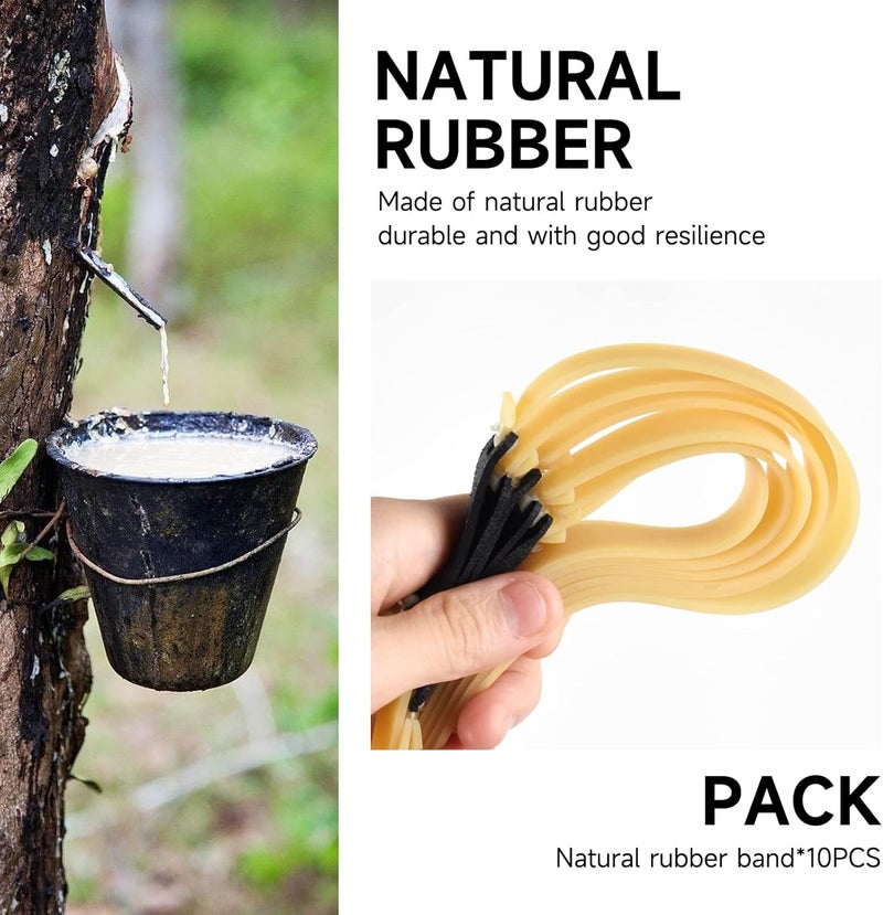 JTXCDFHMJ 10 Packs Thickened 2.0mm Flat Rubber Slingshots Can Be Replaced With Elastic Bands, Suitable For Hunting Slingshots Catapults Together With Elastic Elasticity Bands For Outdoor Jungle Hunting - Image 4